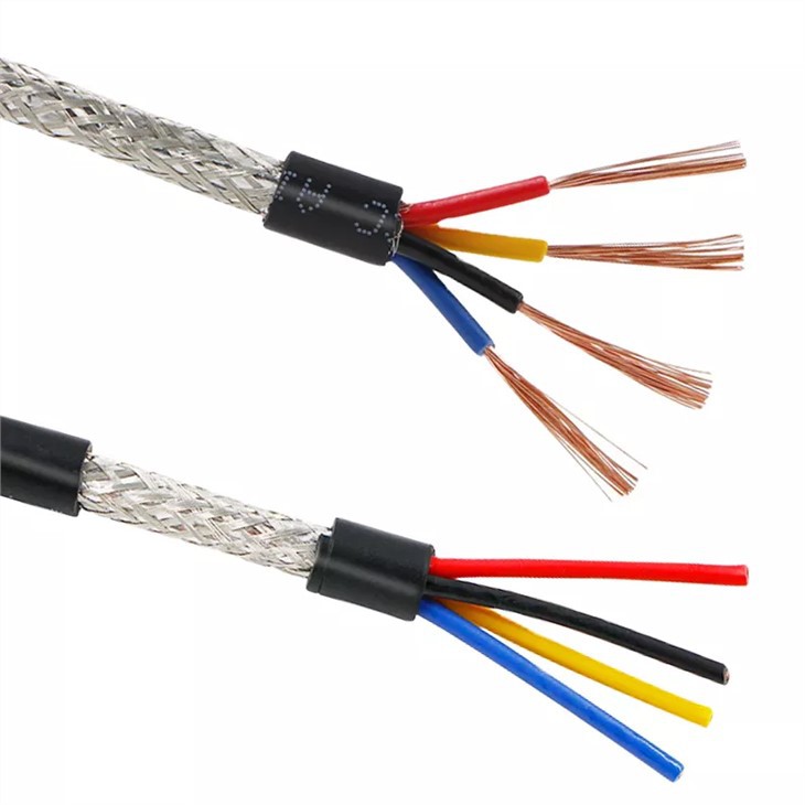 450V 750V 4 Core Shielded Electrical Flexible Cable Wires