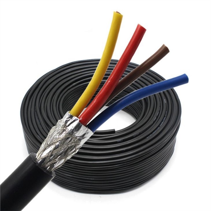 450V 750V 4 Core Shielded Electrical Flexible Cable Wires